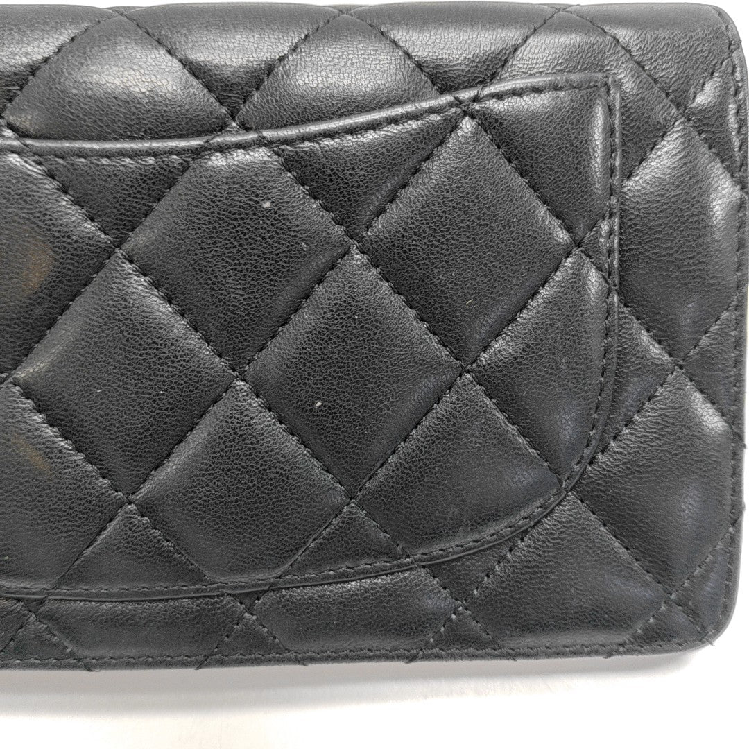 Quilted Lambskin Wallet Black
