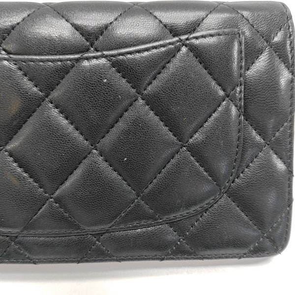 Quilted Lambskin Wallet Black