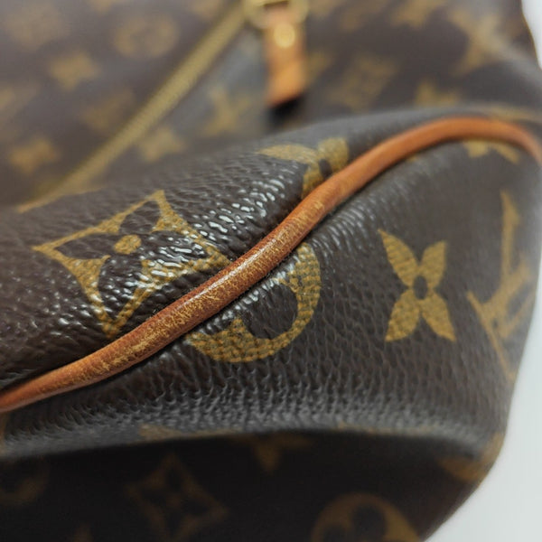 Monogram Coated Canvas Tote Bag Brown