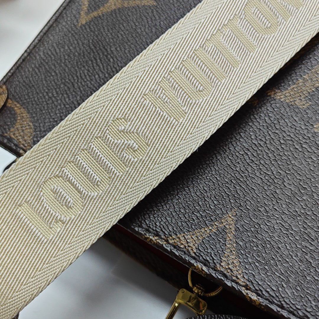 ONTHEGO PM Monogram Coated Canvas Brown