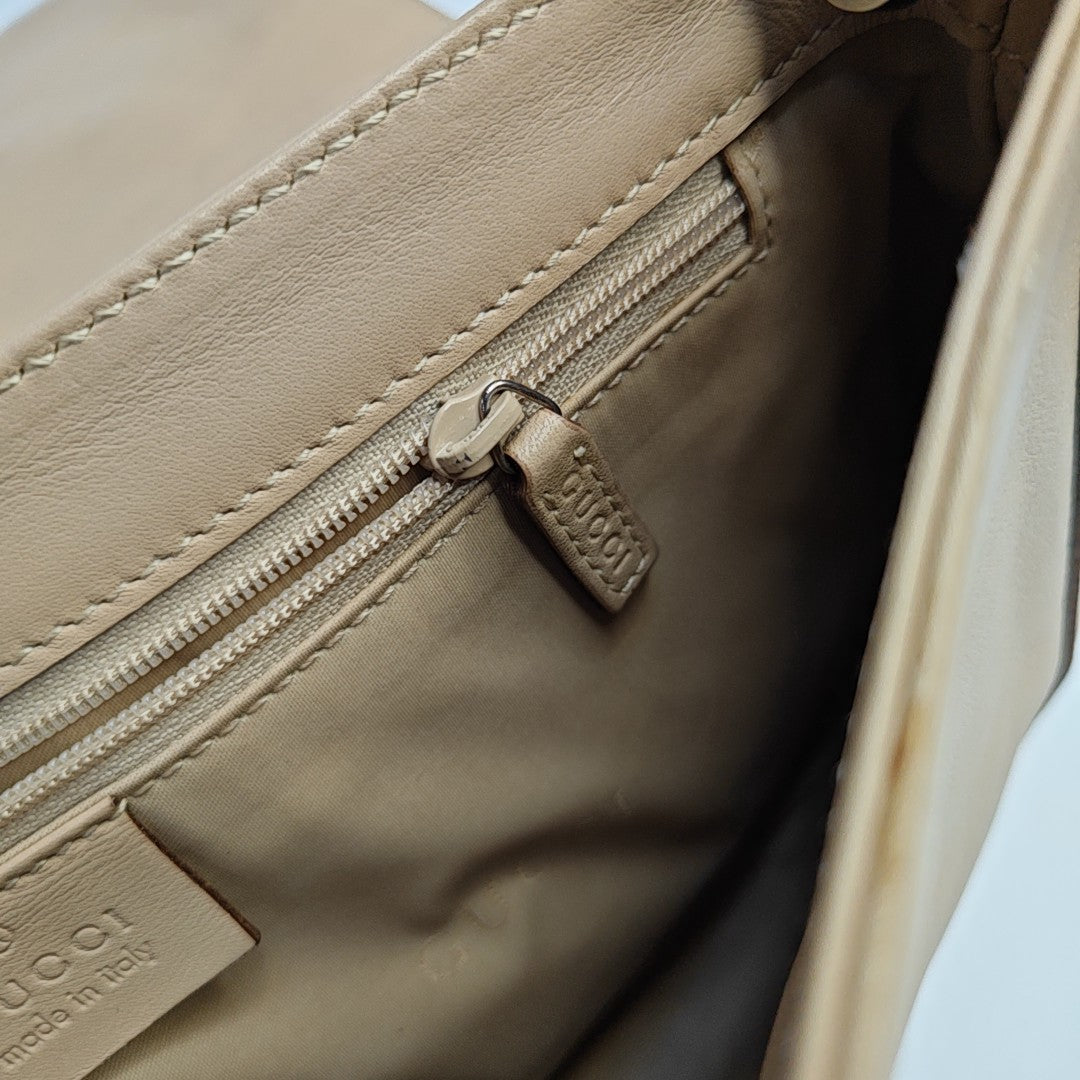 Calfskin Shoulder Bag Beige