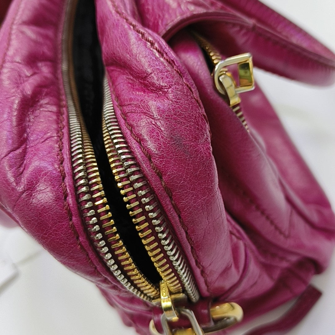 Calfskin Shoulder Bag Pink