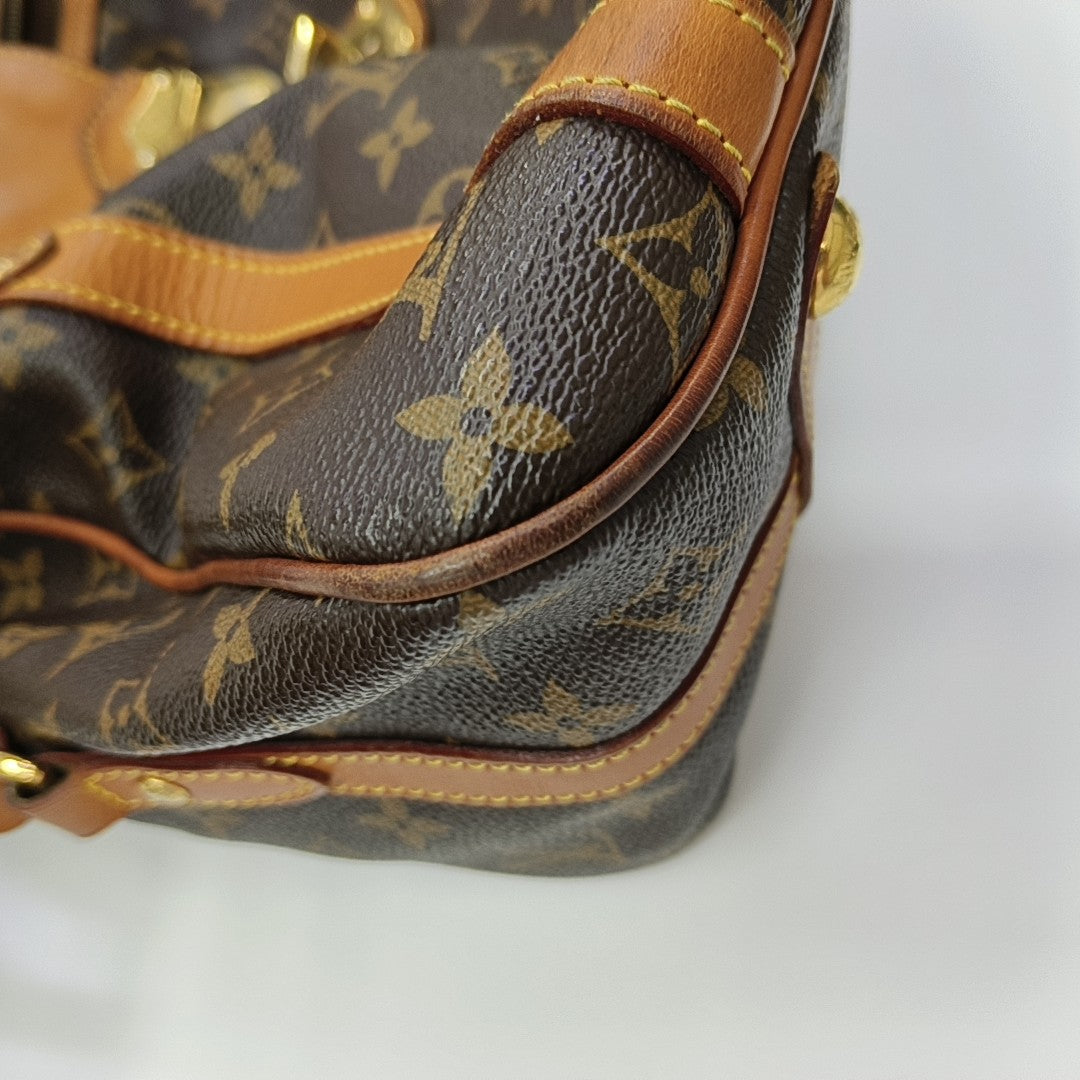 STRESA Monogram Coated Canvas Brown