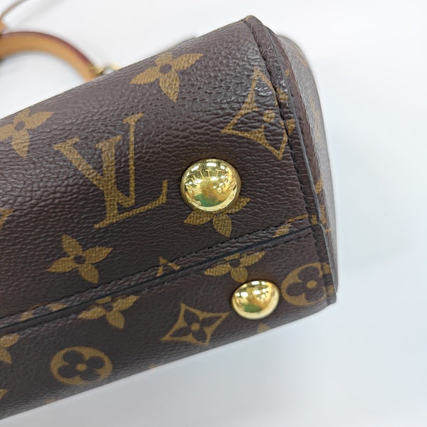 CLUNY PM Monogram Coated Canvas Brown