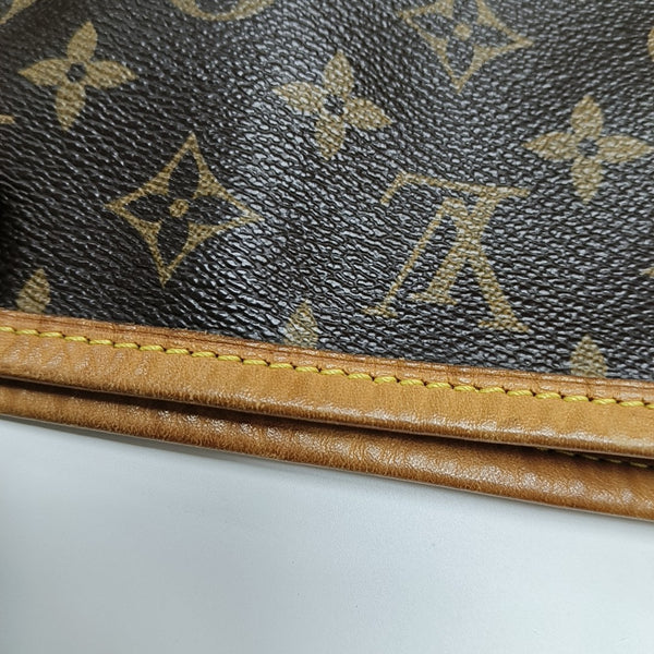 Monogram Coated Canvas Tote Bag Brown