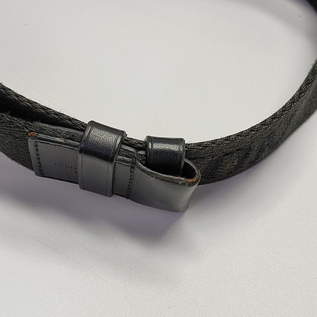 S LOCK Monogram Calfskin Black
