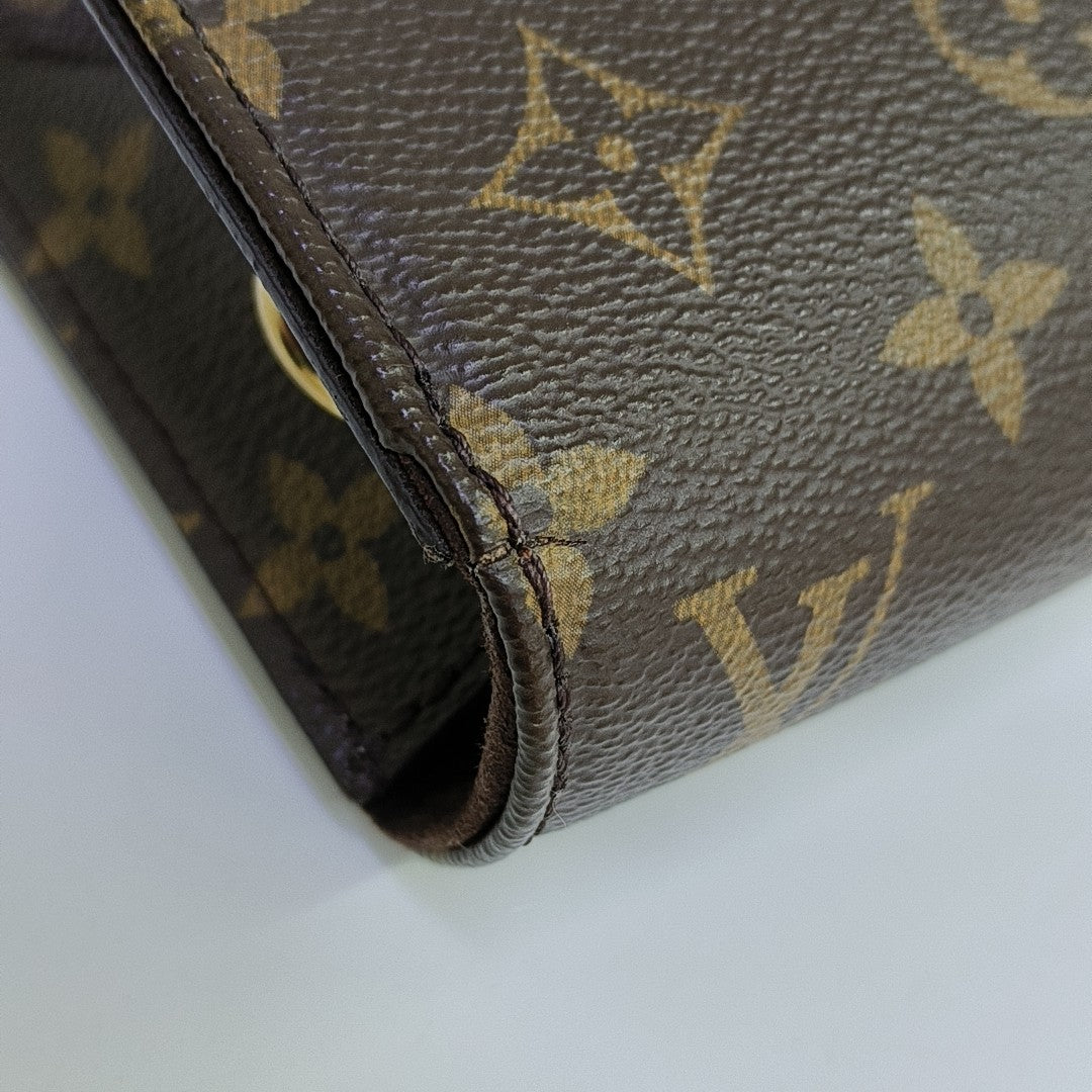 Lily Monogram Coated Canvas Brown