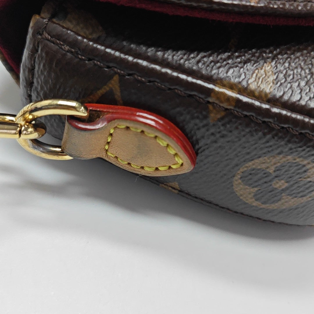 CHANTILLY Mini Monogram Coated Canvas Brown