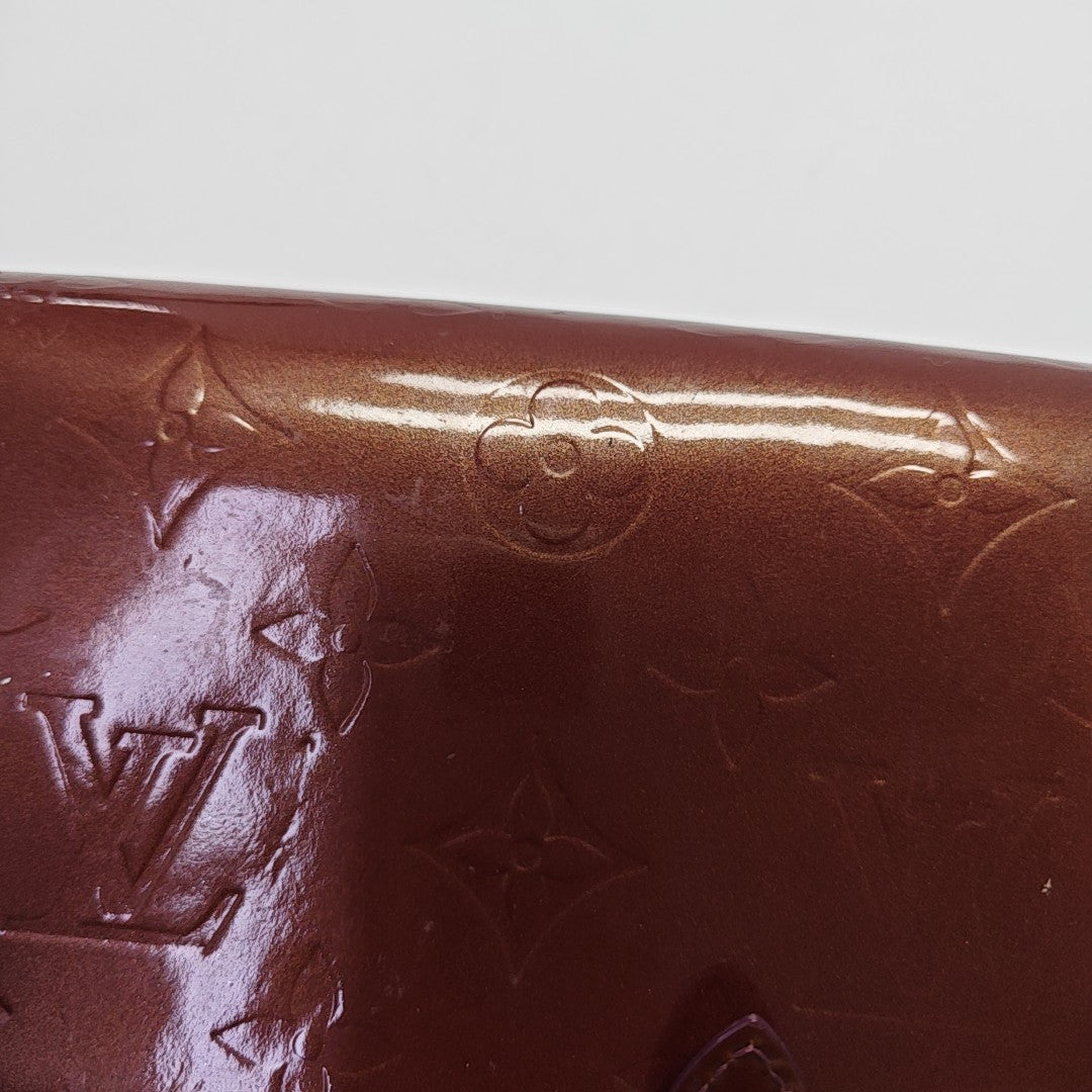 Monogram Patent Leather Clutch Red