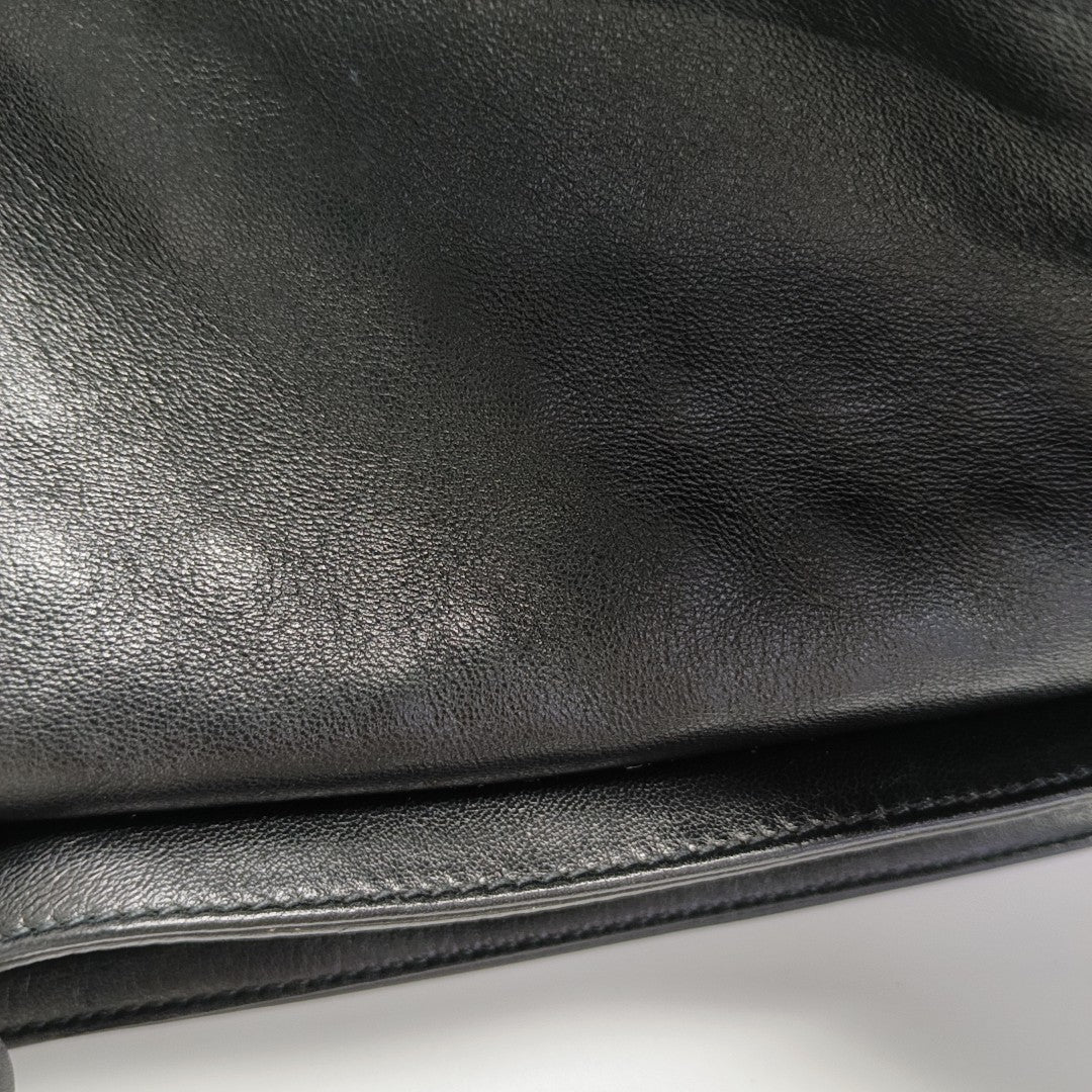 Calfskin Shoulder Bag Black