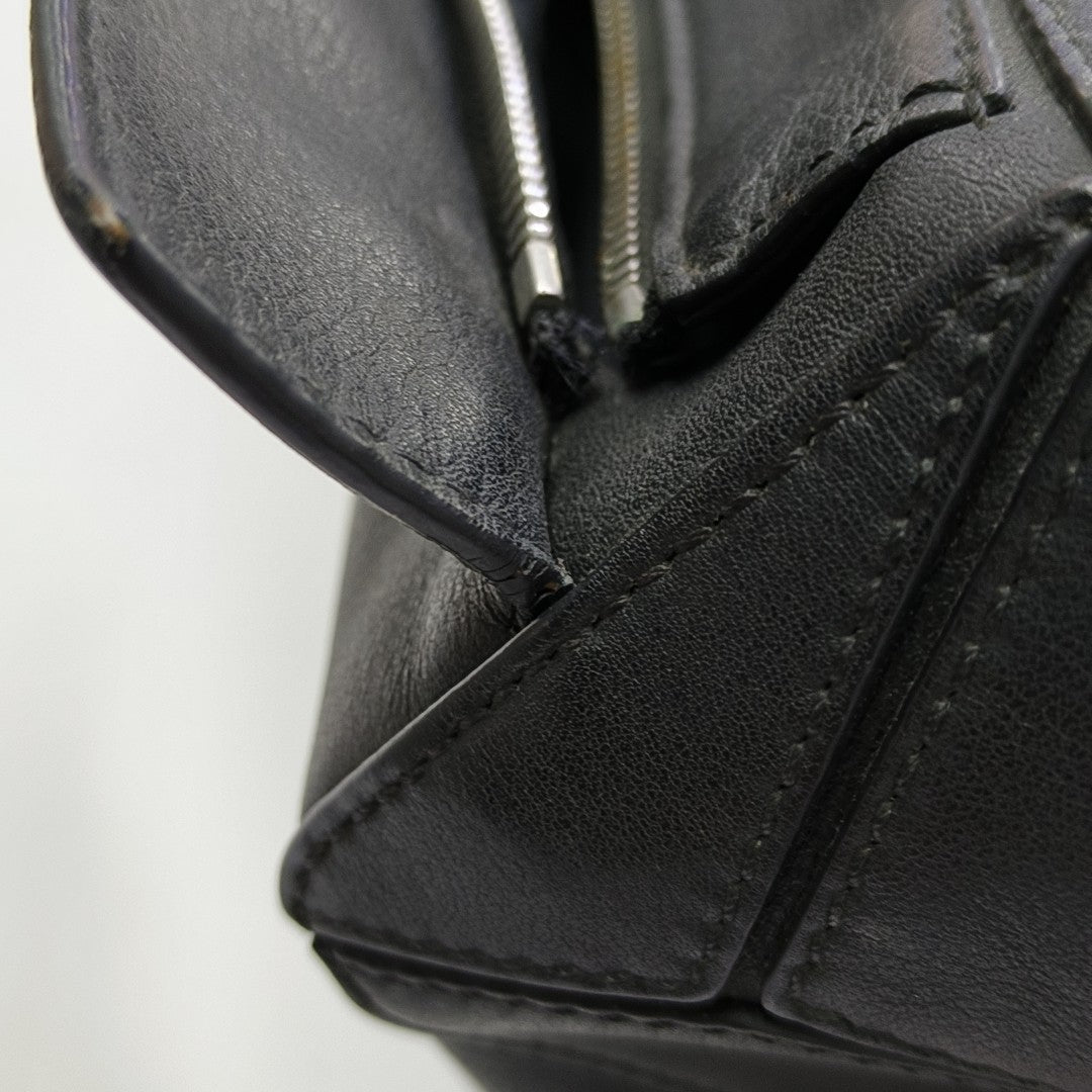 Puzzle Small Quilted Calfskin Black