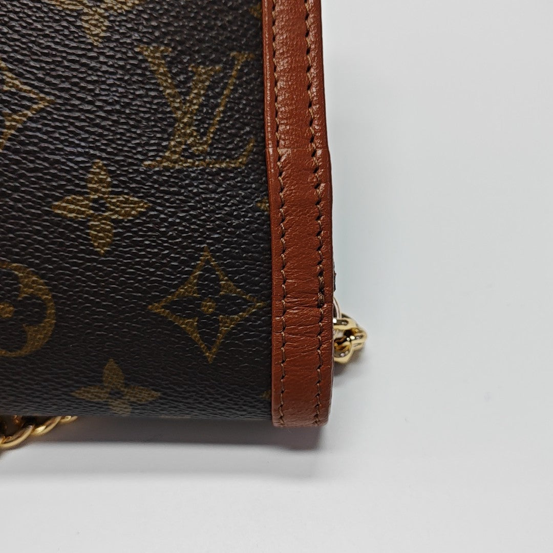 DAME GM Monogram Coated Canvas Brown