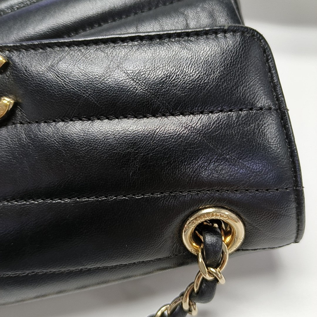 Quilted Lambskin Crossbody Bag Black