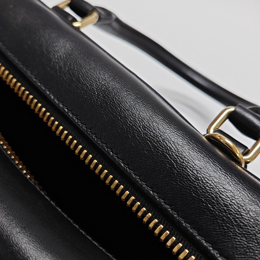Arcadie Matelassé Large Quilted Lambskin Black