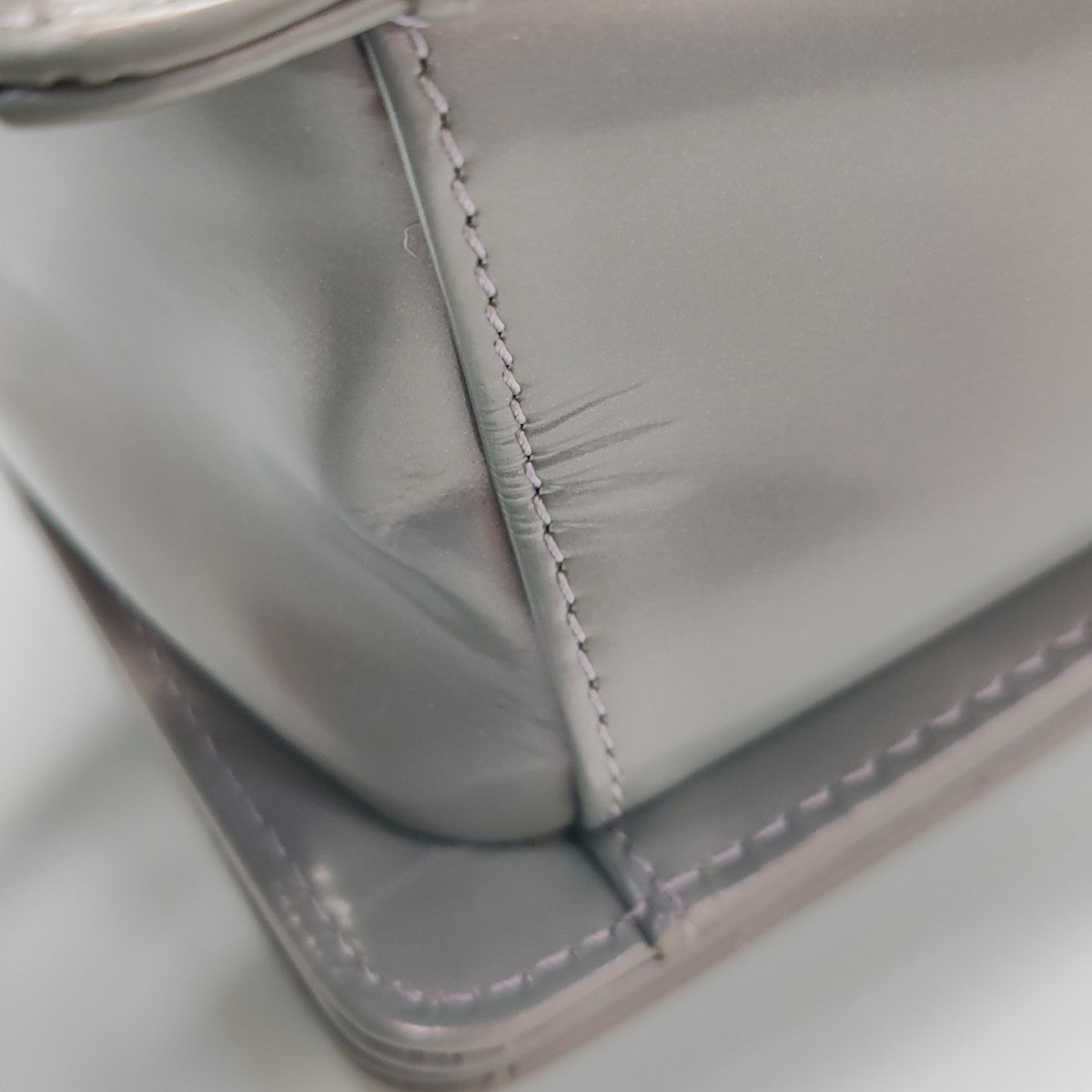 BOY CHANEL Maxi Patent Leather Gray