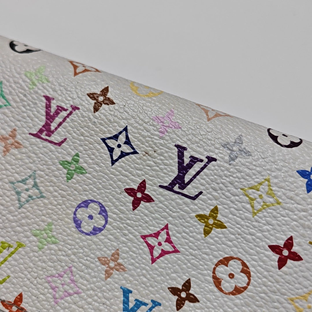 LV × TM EUGENIE Monogram Coated Canvas White Wallet