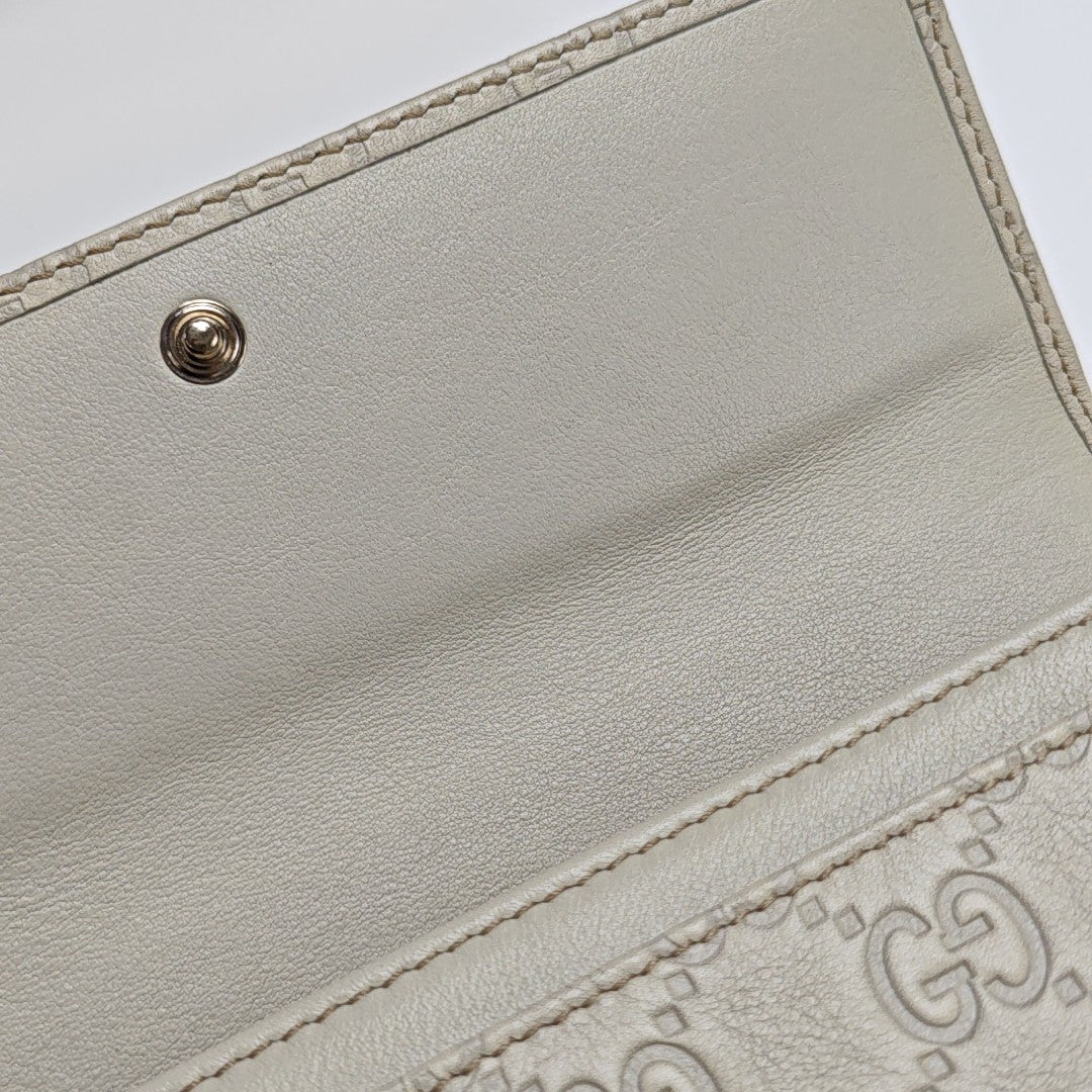 Lovely Monogram Calfskin White Wallet