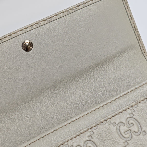 Lovely Monogram Calfskin White Wallet