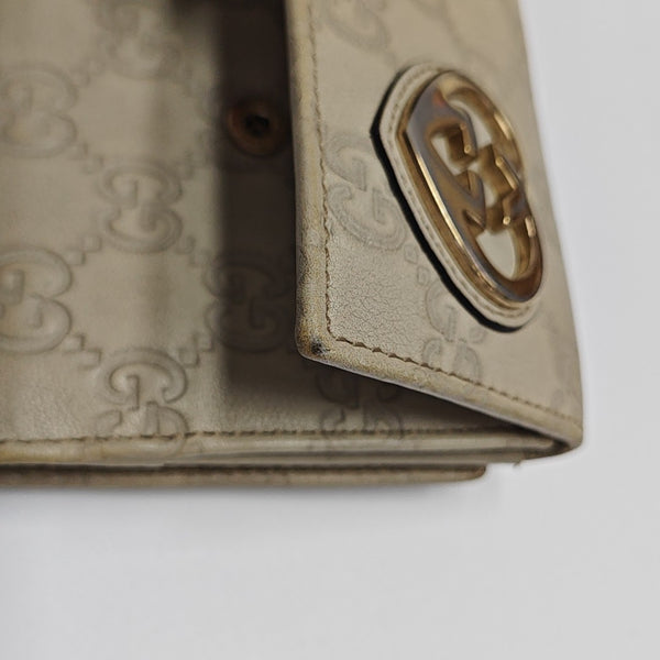 Lovely Monogram Calfskin Beige Wallet