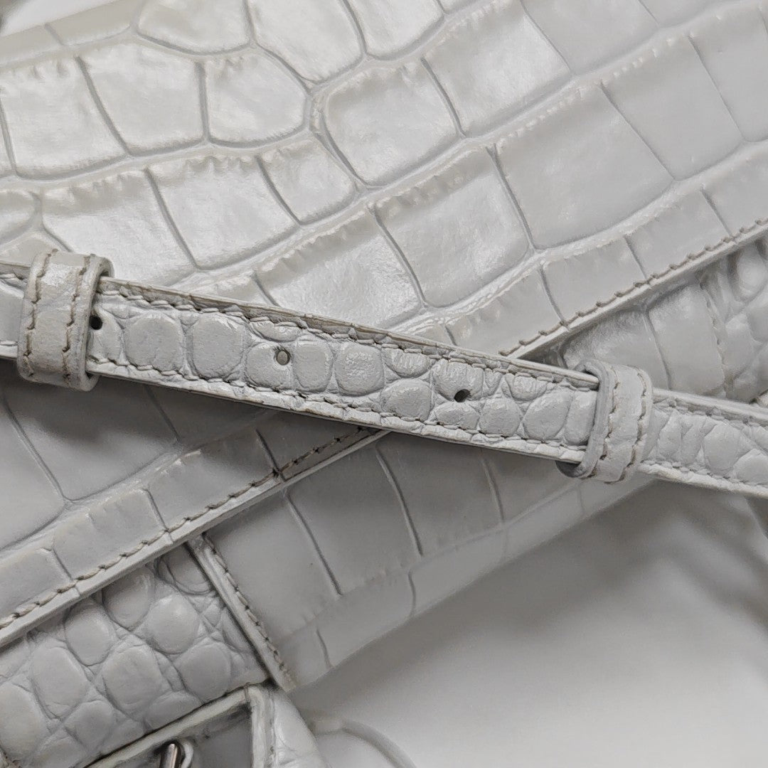 Hourglass Small Calfskin White