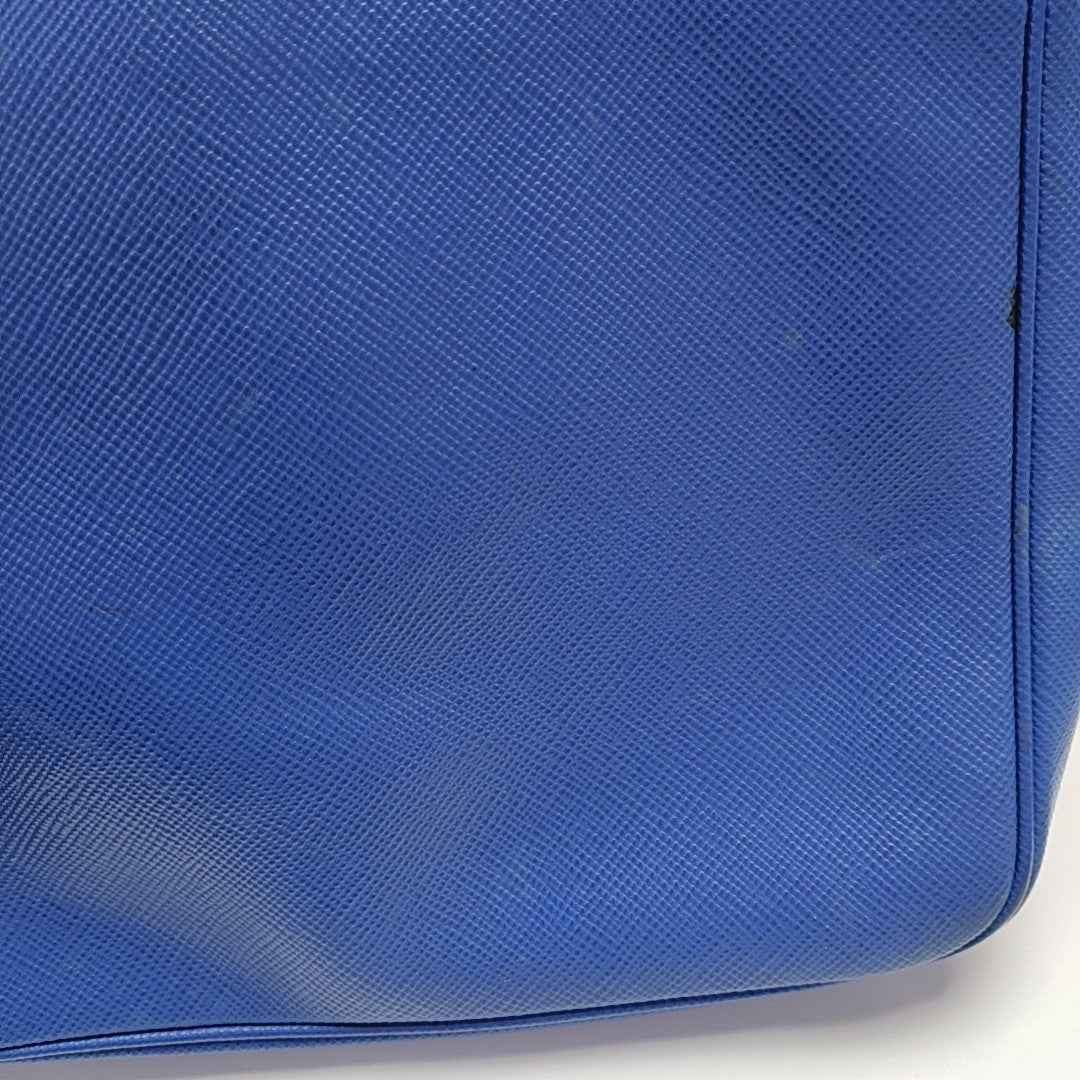 Saffiano Calfskin Crossbody Bag Blue
