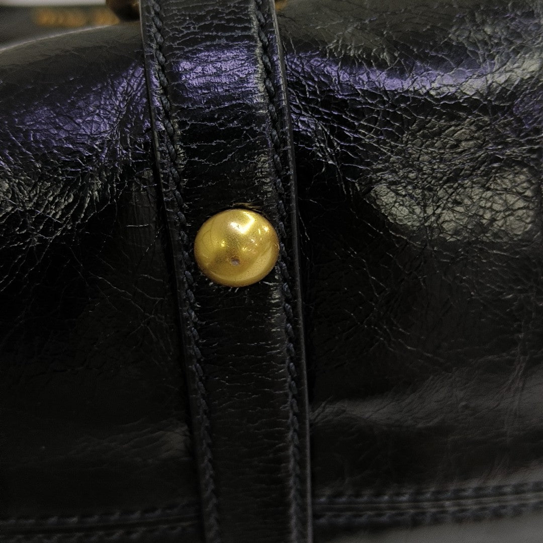 Calfskin Shoulder Bag Black