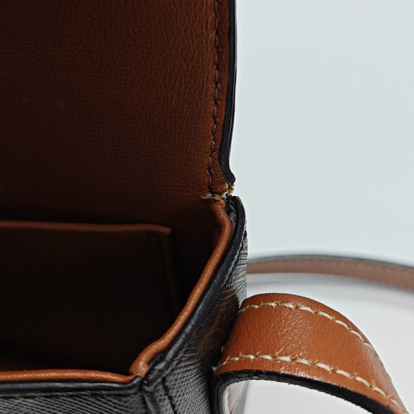 TRIOMPHE Small Coated Canvas Brown
