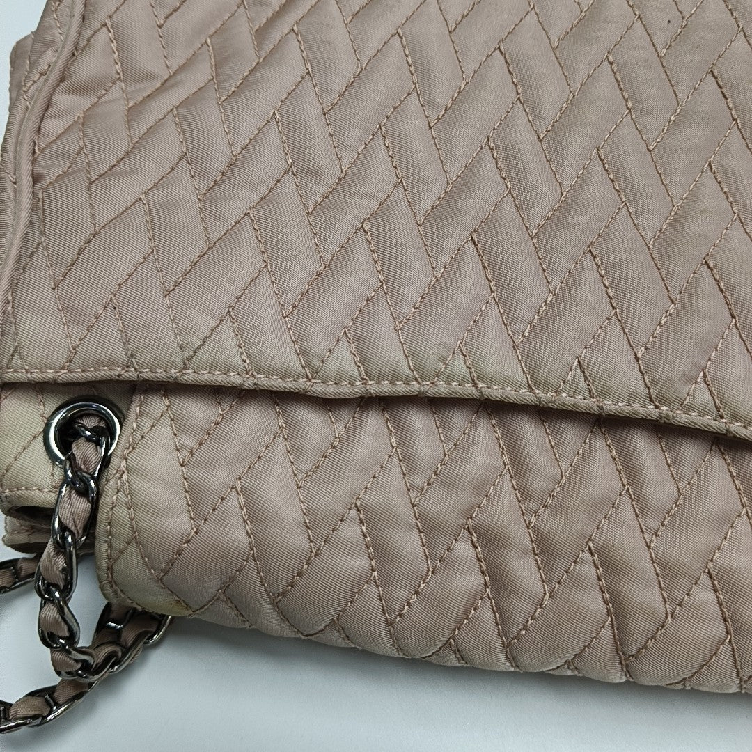 Quilted Nylon Shoulder Bag Pink