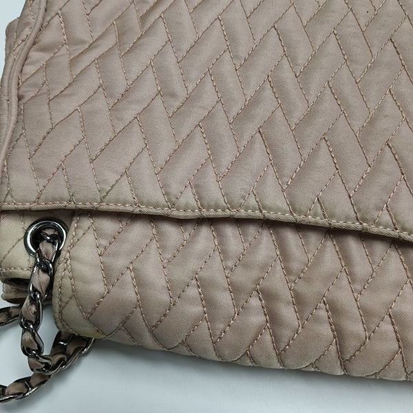 Quilted Nylon Shoulder Bag Pink