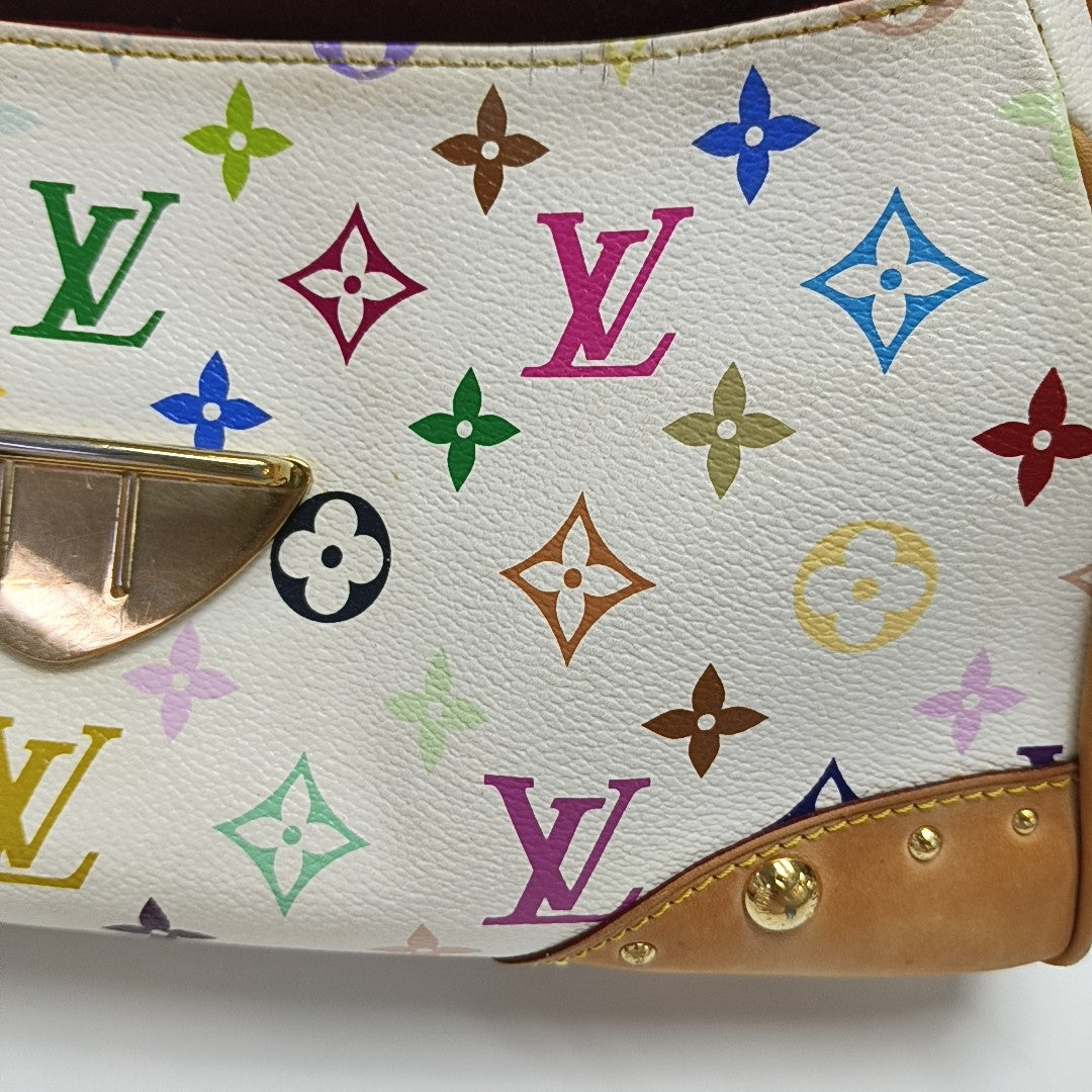 LV × TM BEVERLY MM Monogram Coated Canvas White