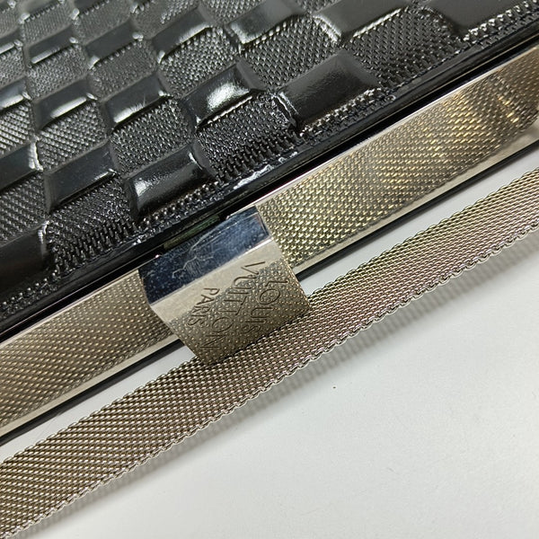 ANJU Damier Graphite Patent Leather Black