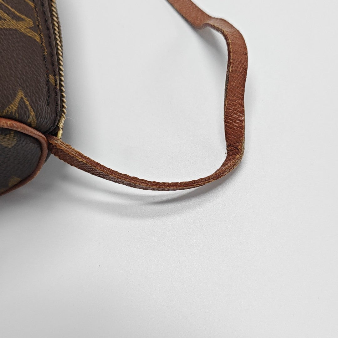 PAPILLON Mini Monogram Coated Canvas Brown