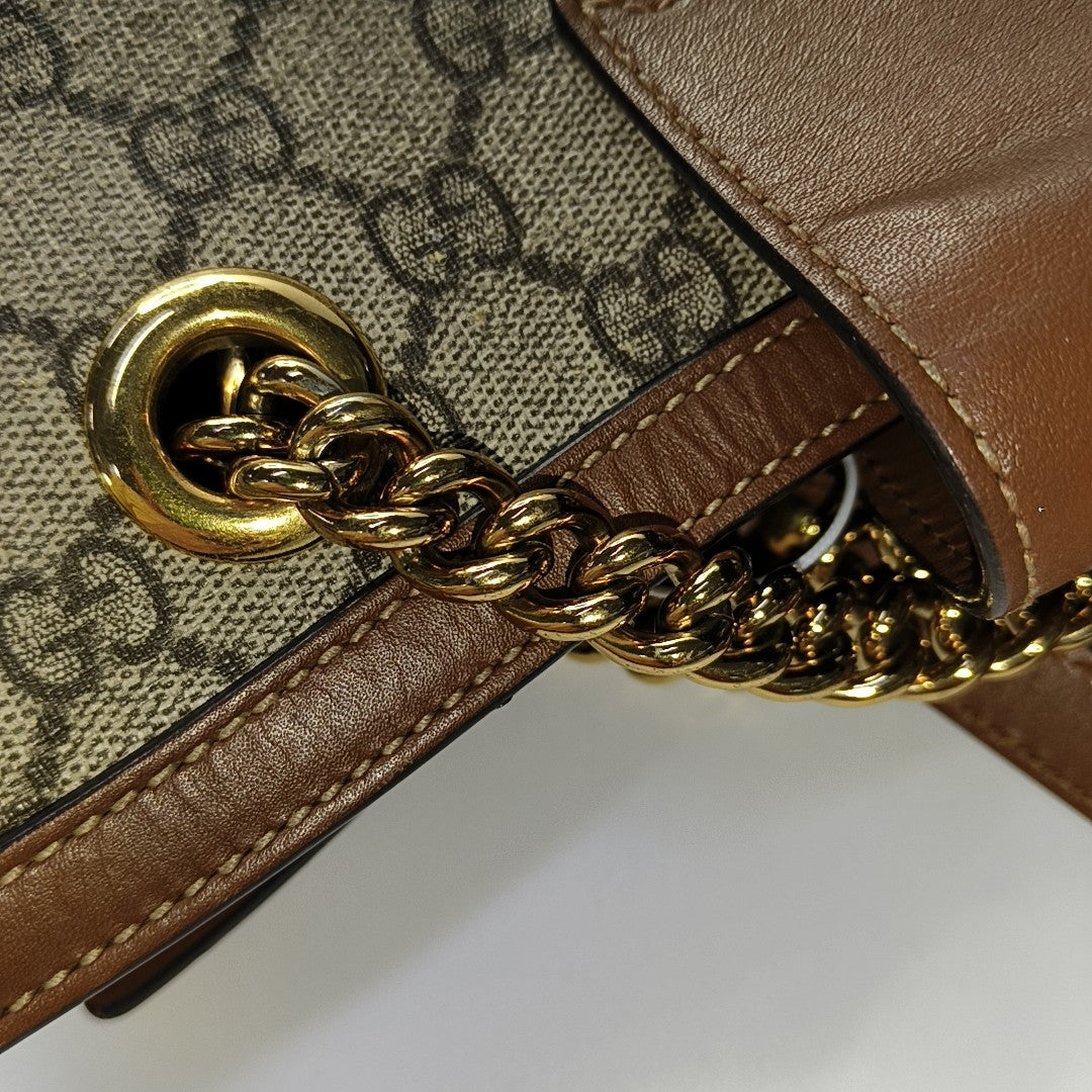 Padlock Small Monogram Coated Canvas Beige