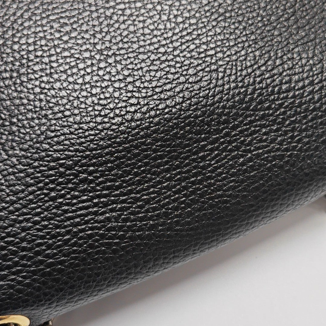Interlocking G Small Calfskin Black