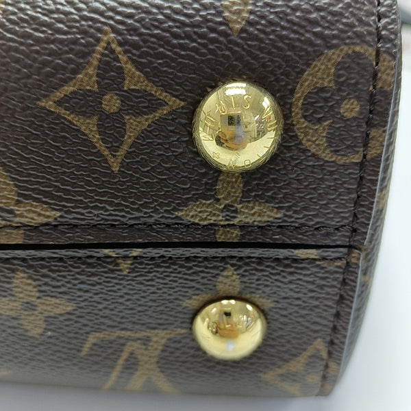CLUNY BB Monogram Coated Canvas Brown