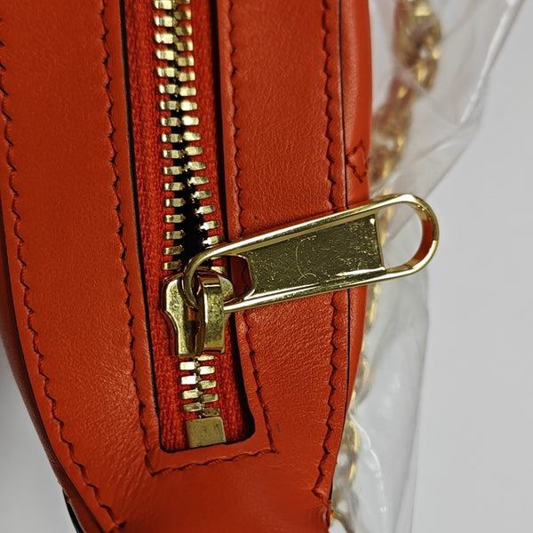 Calfskin Top Handle Bag Orange