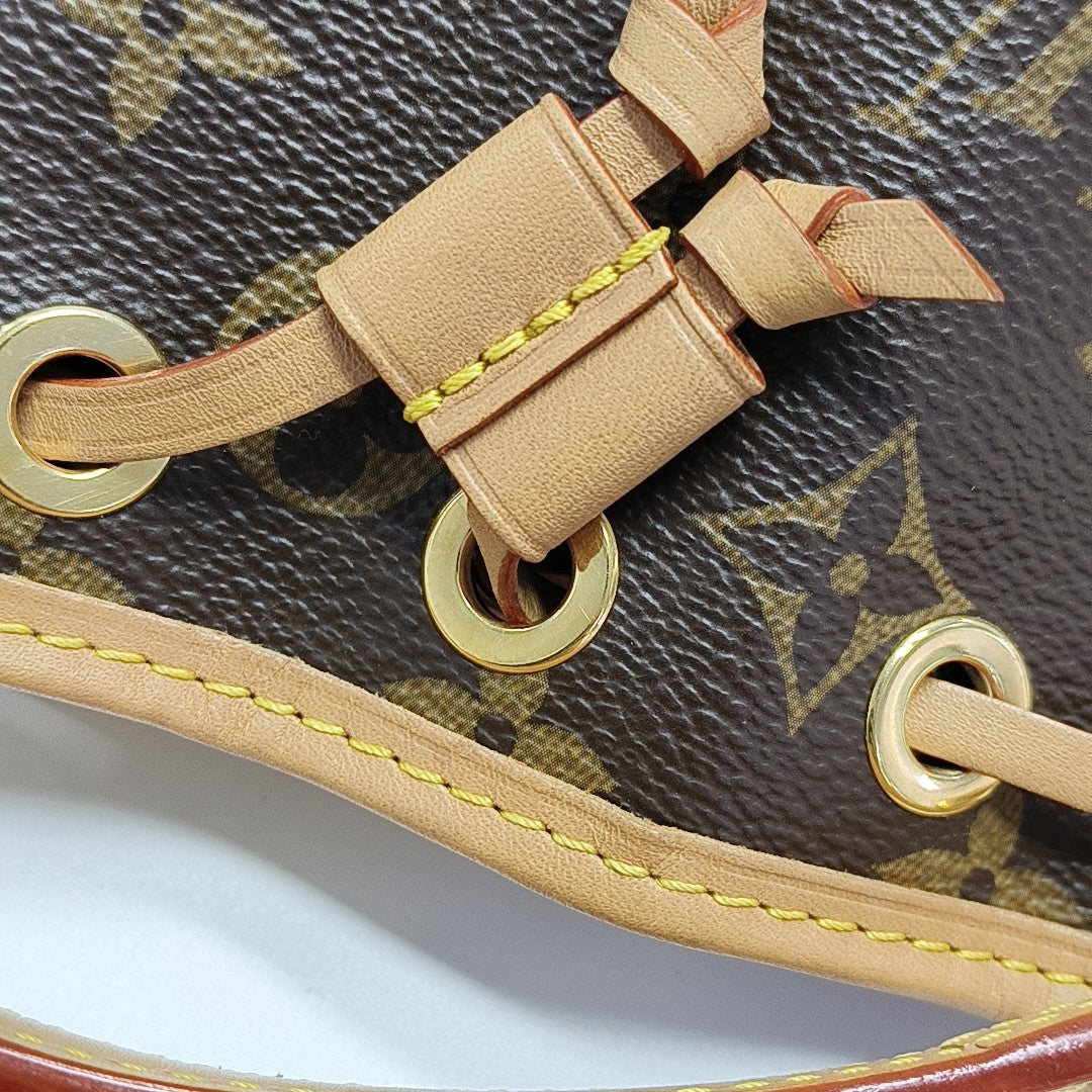 NOÉ Nano Monogram Coated Canvas Brown