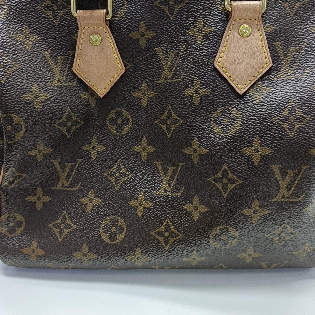 SPEEDY 25 Monogram Coated Canvas Brown