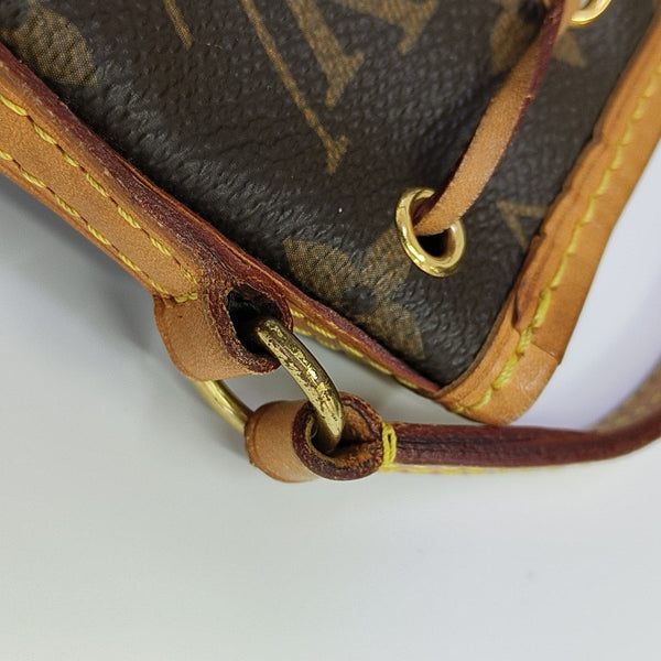 NÉONOÉ Nano Monogram Coated Canvas Brown