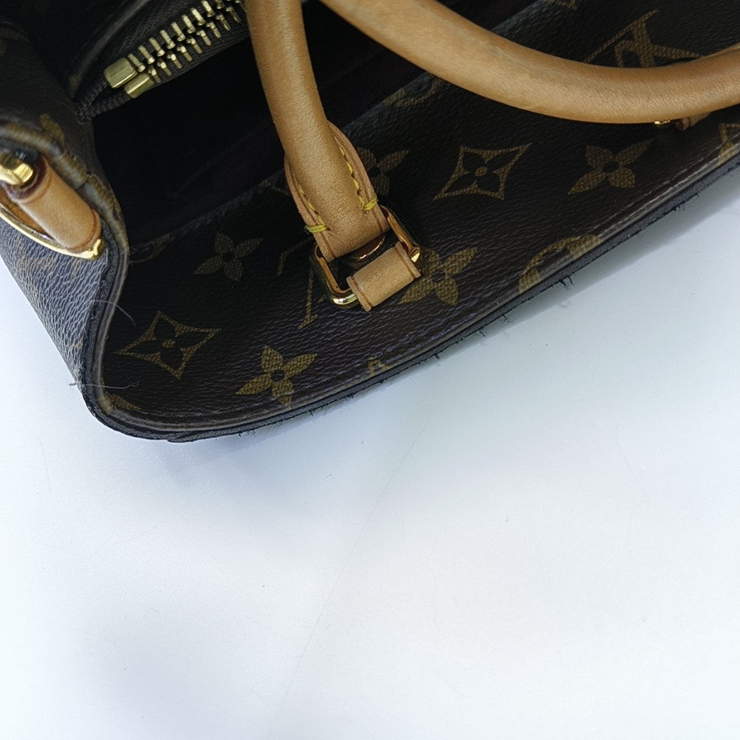 MONTAIGNE Monogram Coated Canvas Brown