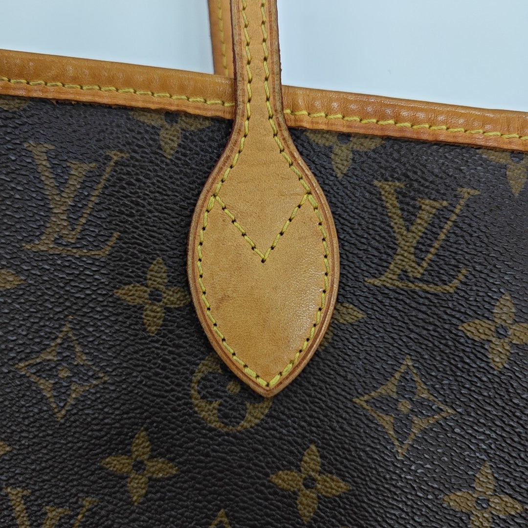 NEVERFULL MM Monogram Coated Canvas Brown