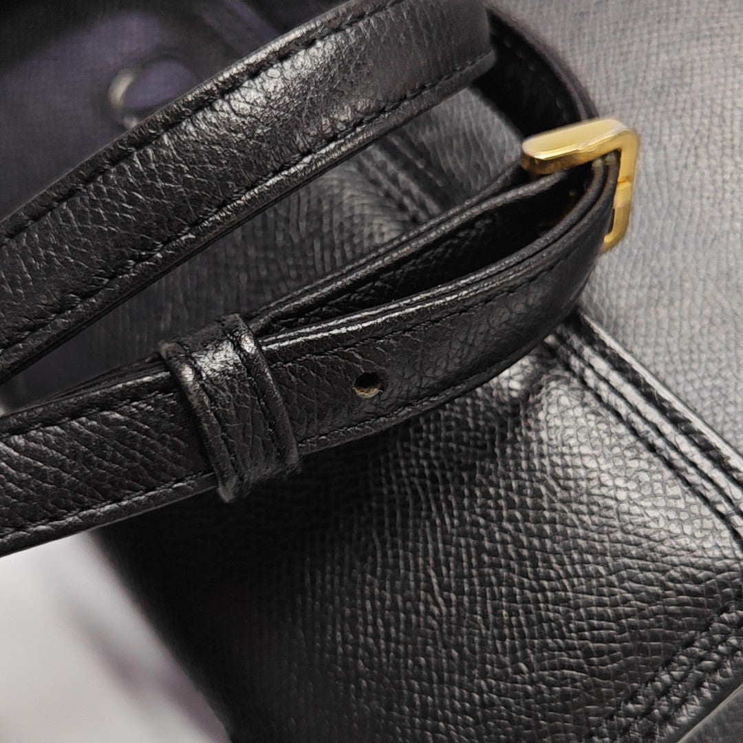 Calfskin Shoulder Bag Black
