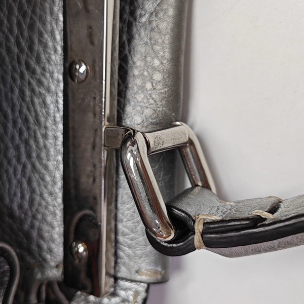 Peekaboo Medium Calfskin Silver