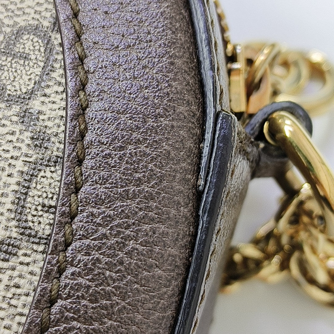 Ophidia Mini Monogram Coated Canvas Beige