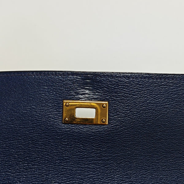 Kelly 20 Shiny Porosus Crocodile Blue Wallet