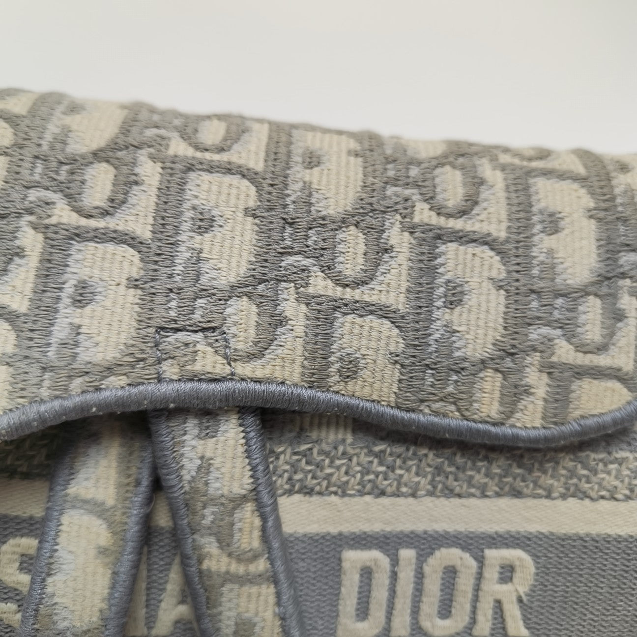 Saddle Mini Oblique Canvas Gray