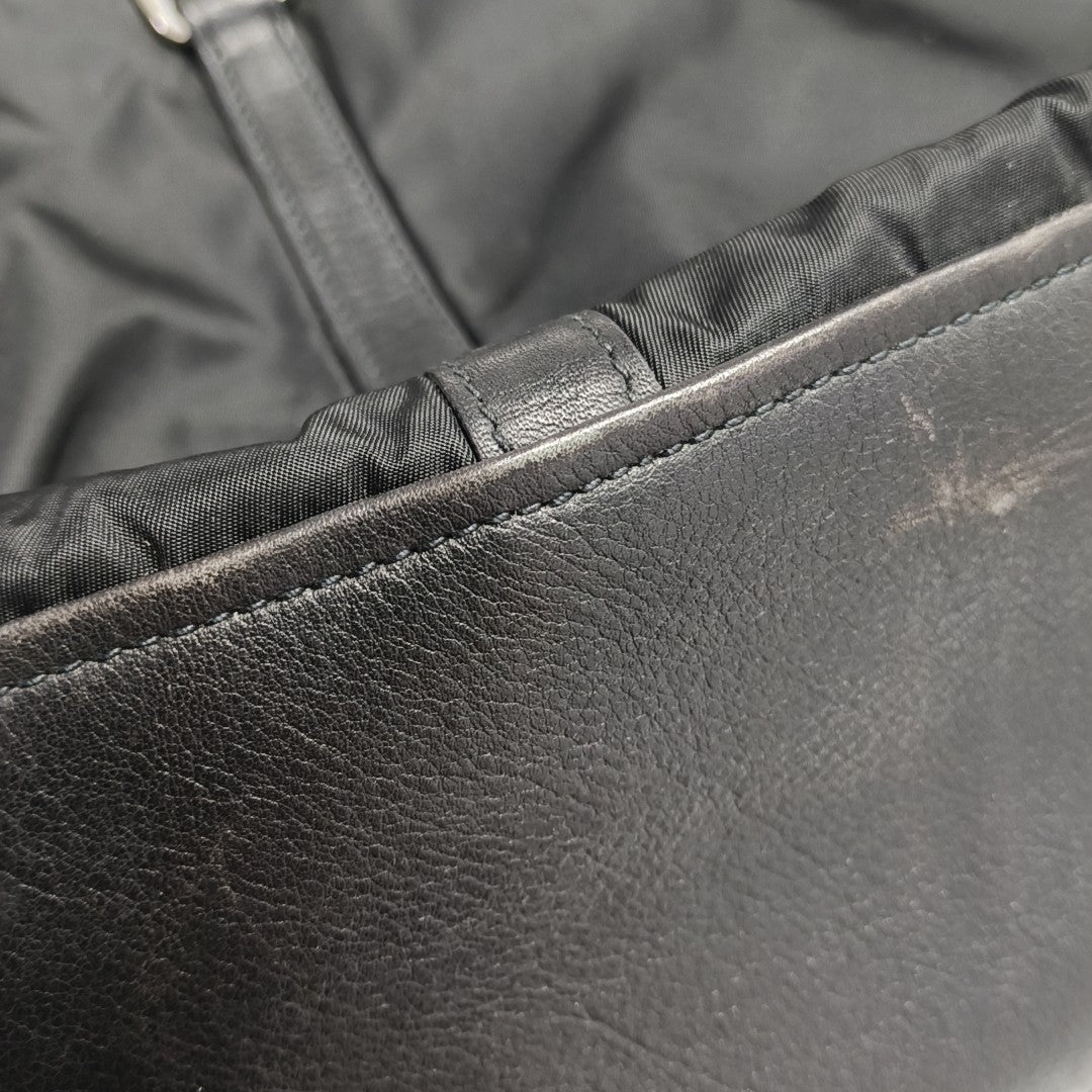 Nylon Shoulder Bag Black