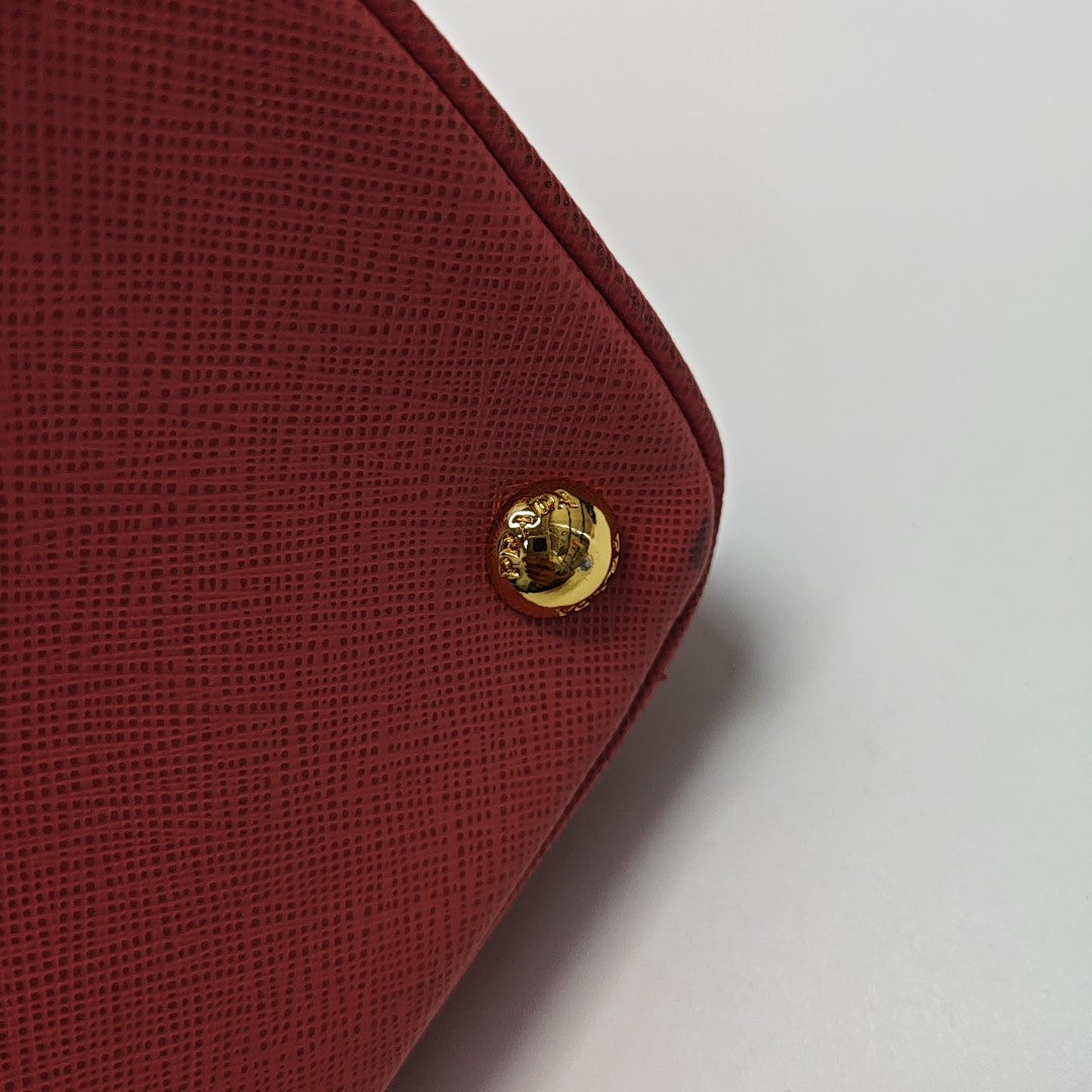 Galleria Small Saffiano Calfskin Red
