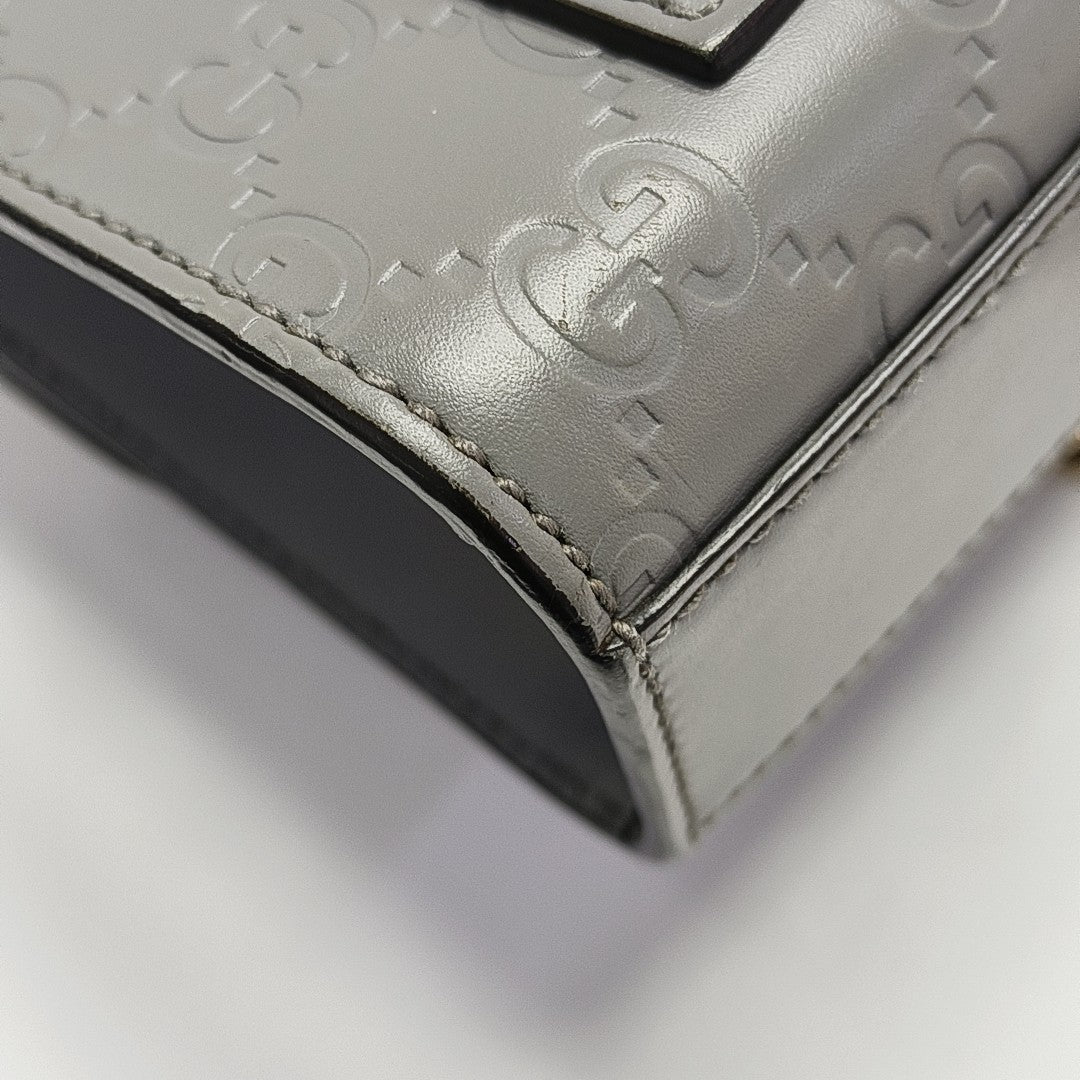 Padlock Small Monogram Calfskin Gray