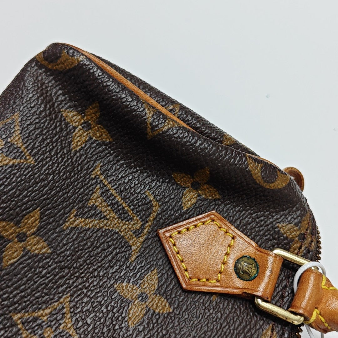 SPEEDY Nano Monogram Coated Canvas Brown